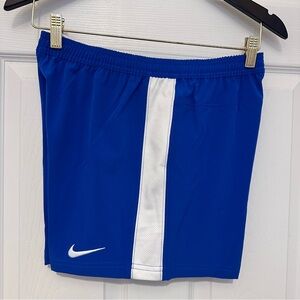 Nike Women’s Dri-FIT Football Shorts Size Small – Blue/White, Mesh Side Panels